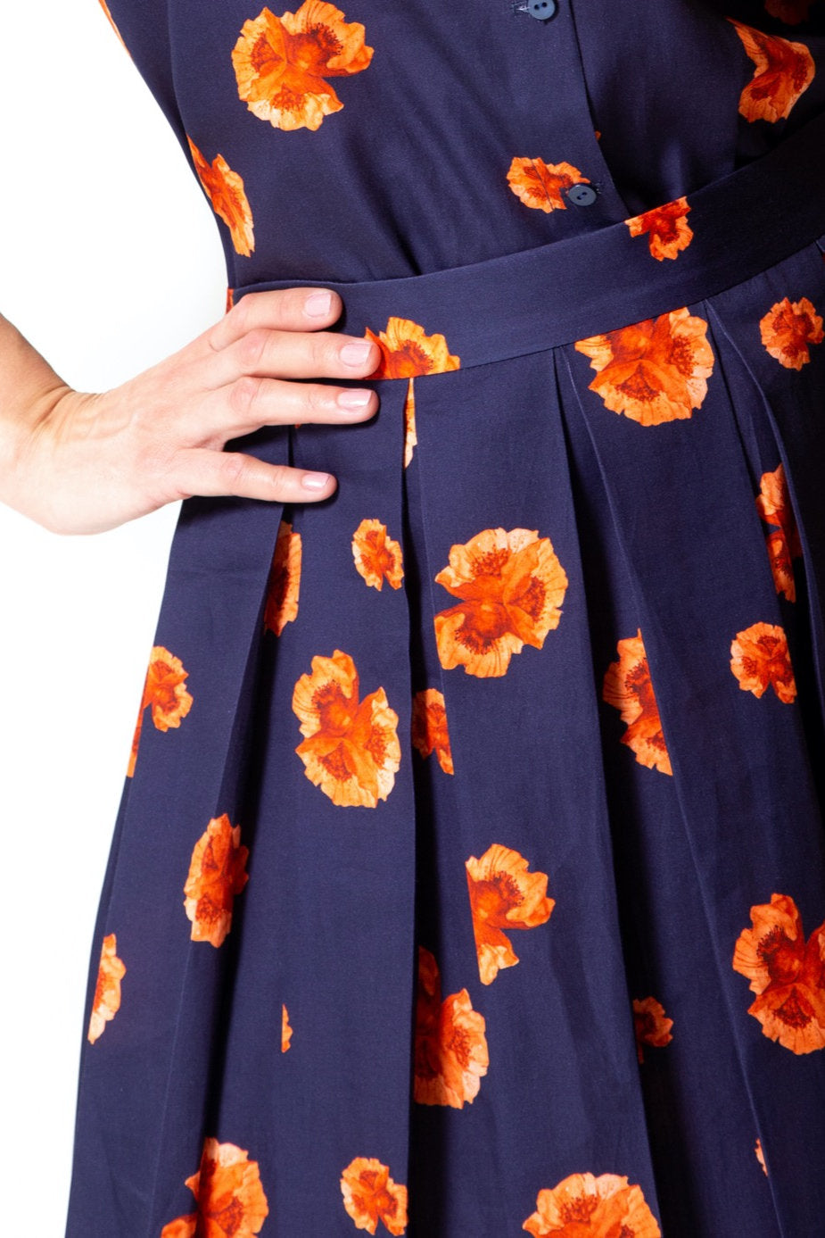 Cotton Printed Pleated Skirt