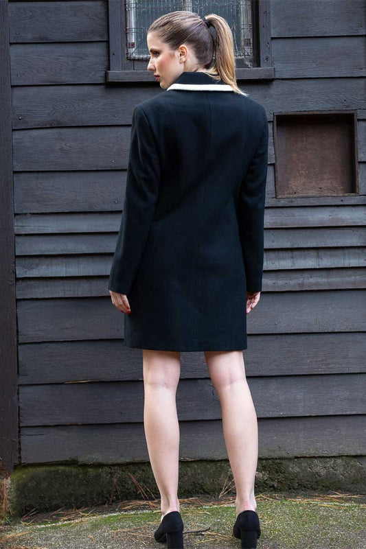Hand CraftedbTweed Black Coat