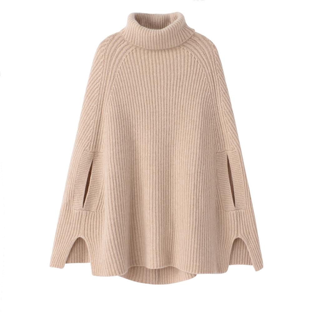 Organic Cashmere Knitted Cape