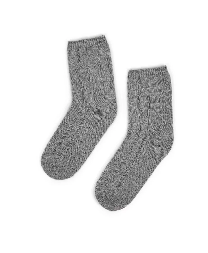 Cashmere Cable Knitted Socks