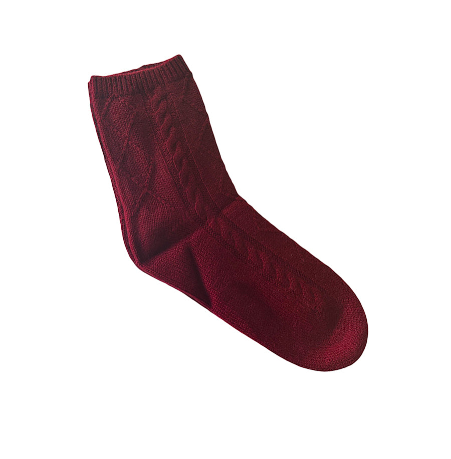 Cashmere Cable Knitted Socks