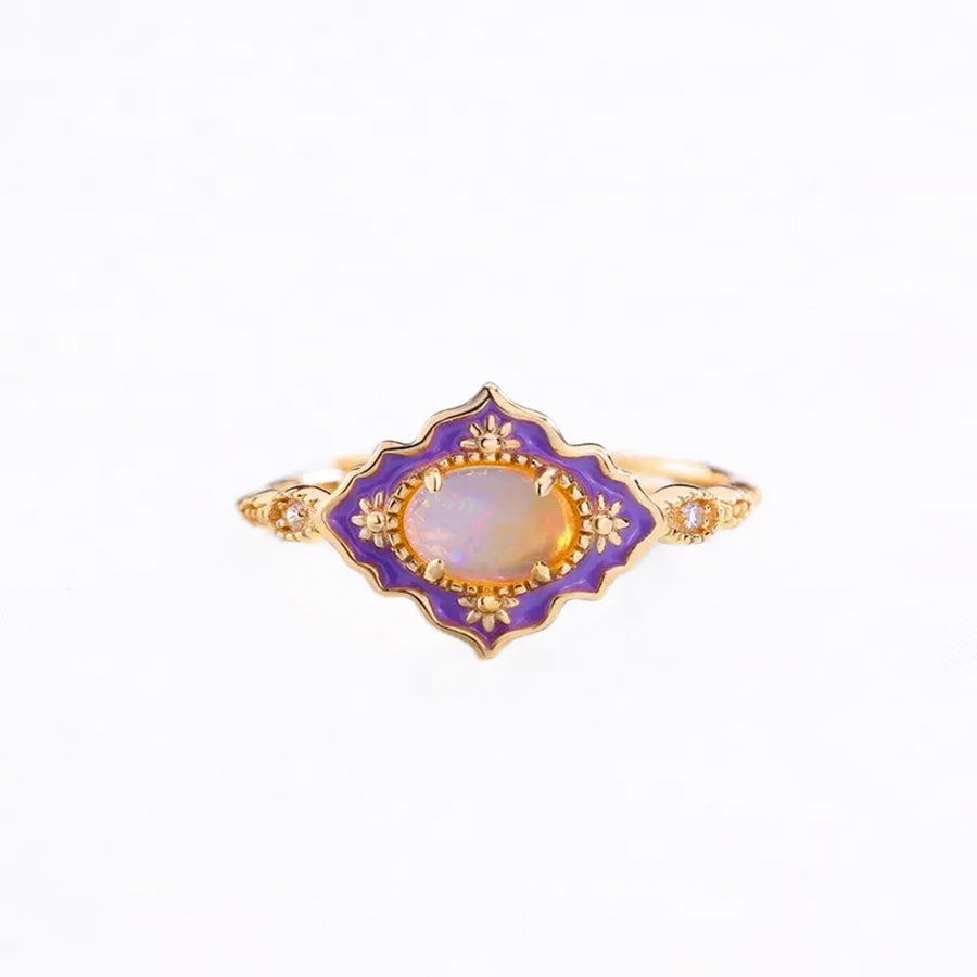 Gold Vermeil Opal Ring
