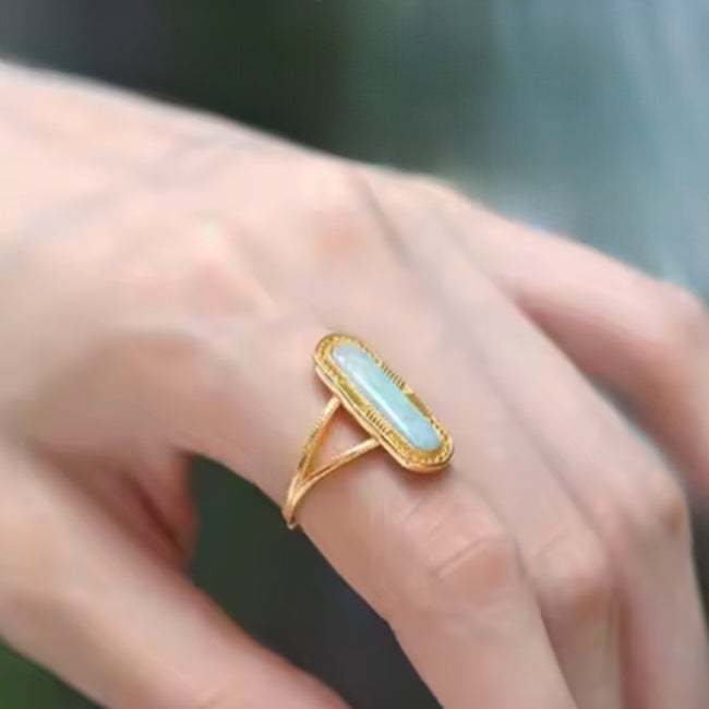 Amazonite Gold Ring