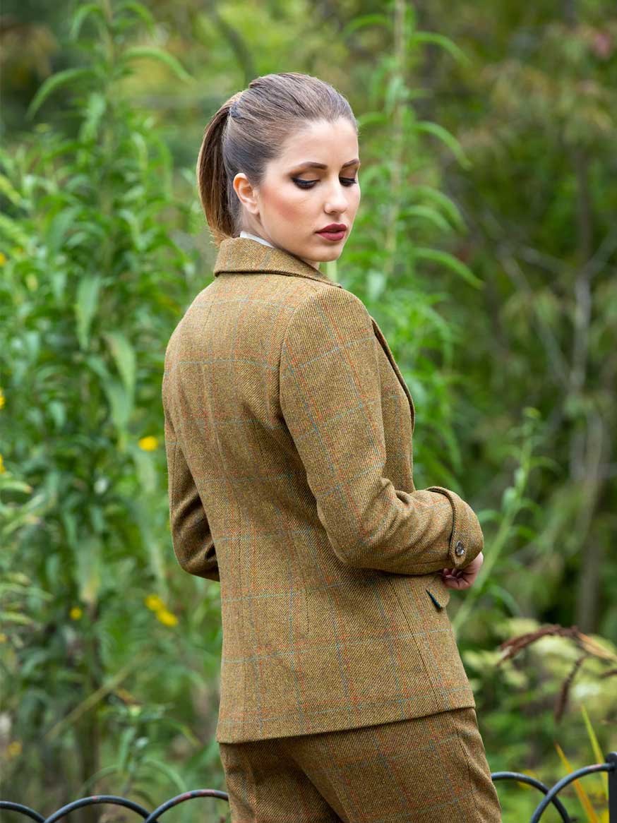 Tweed Wool Tomato Green Jacket