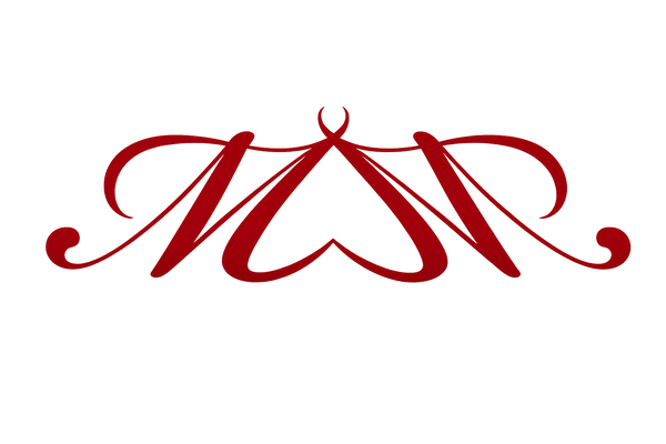 Moda de la Maria MM logo in Heritage Crimson, luxury handcrafted womenswear brand London 
