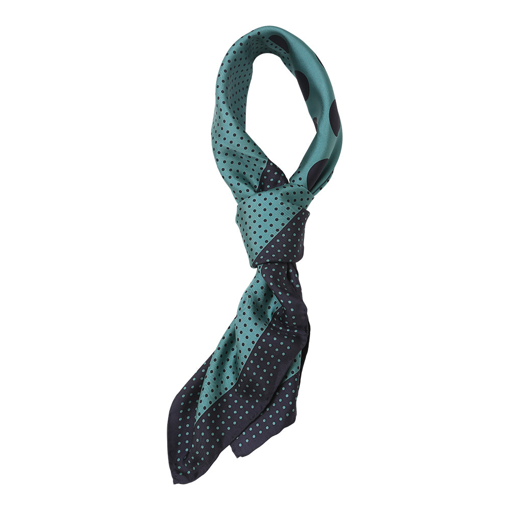 Green Polka Dot Printed Scarves