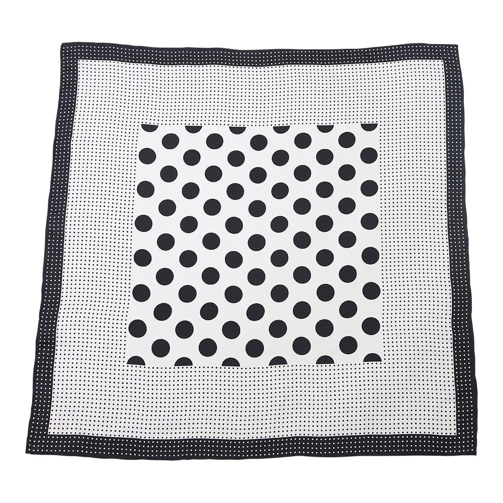 Polka Dot White Printed Scarves