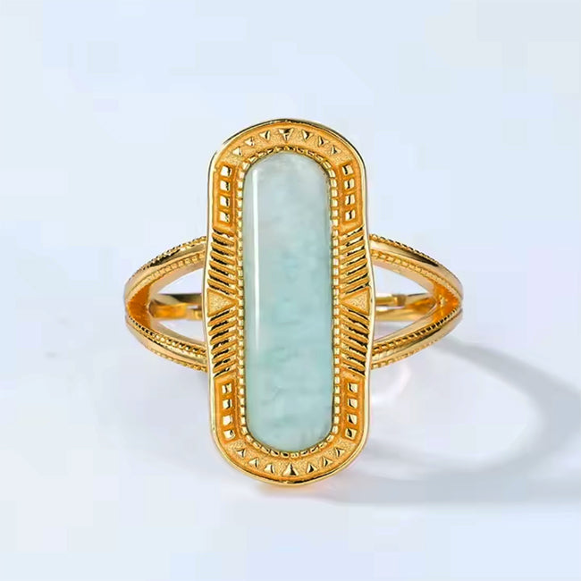 Amazonite Gold Ring