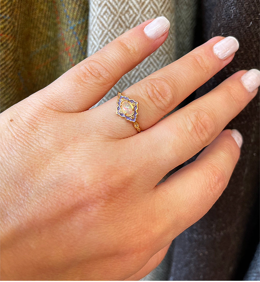 Gold Vermeil Opal Ring