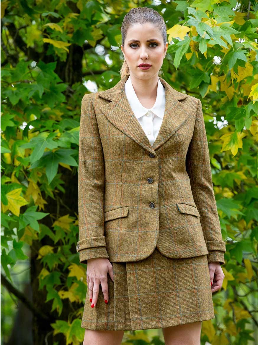 Tweed Wool Tomato Skirt Hand Crafted