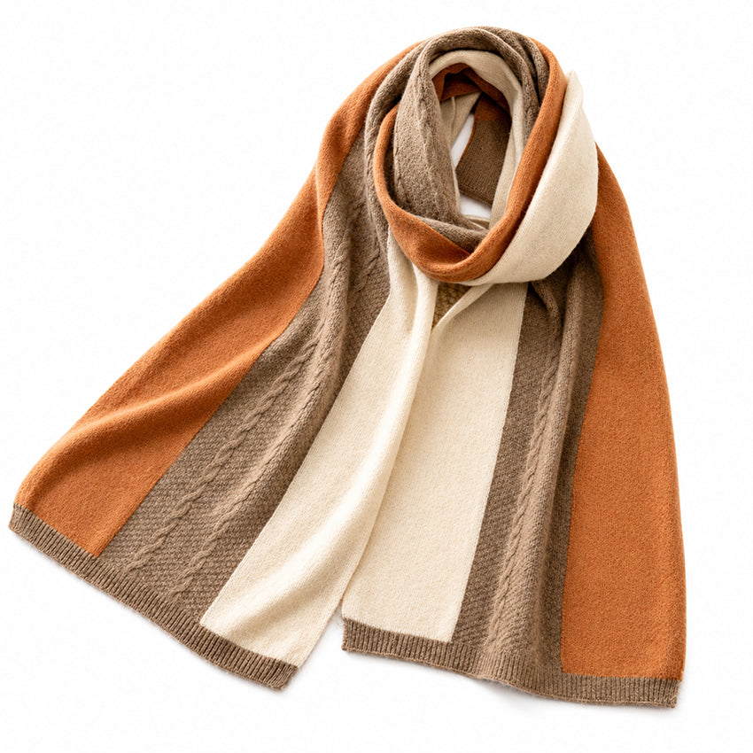 Ash & Ivory Luxury Cashmere Colour-Block Scarf