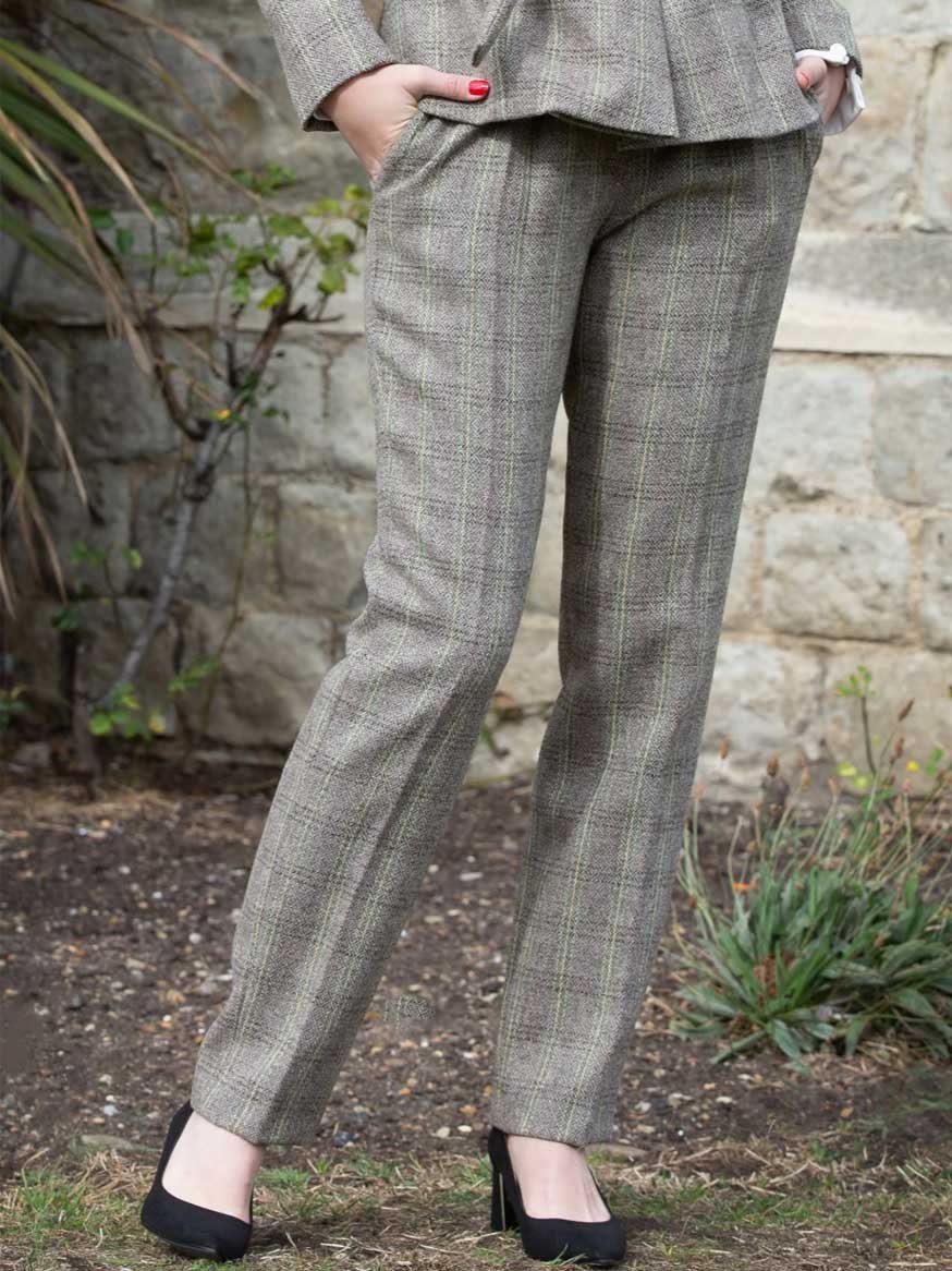 Organic Tweed Wool Multicolour Trousers