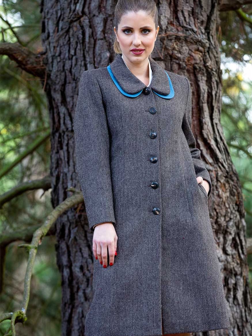 Organic Tweed Wool Coat