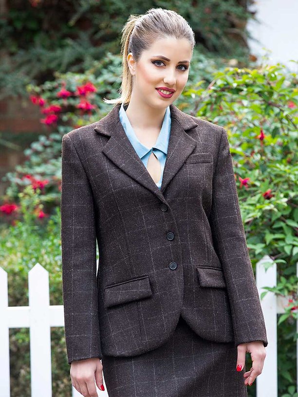 Organic Tweed Wool Brown Jacket