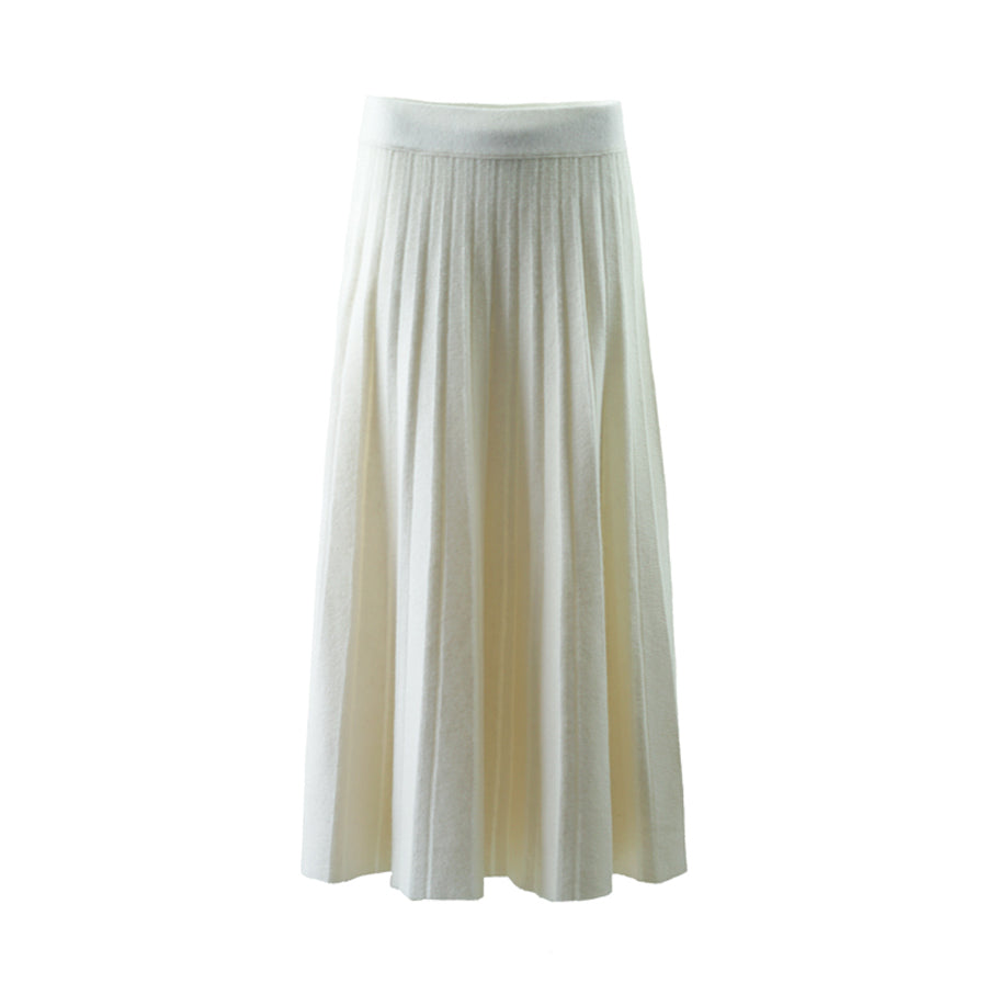 Organic Cashmere Natural White Skirt