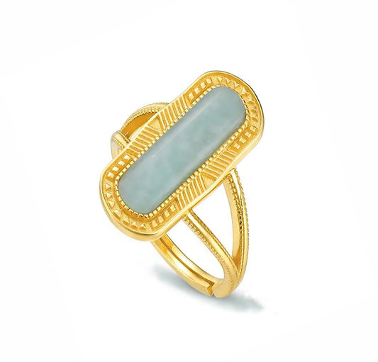 Amazonite Gold Ring