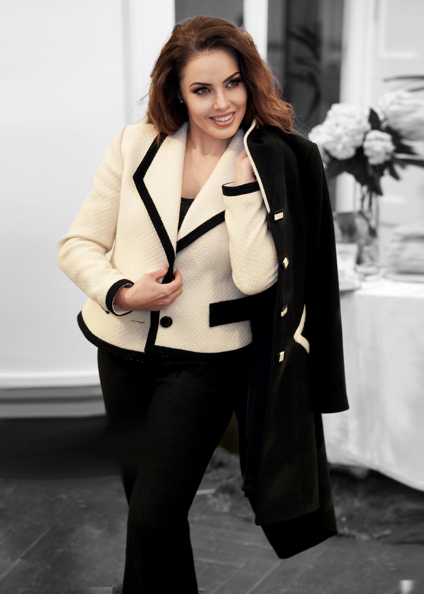 Cream Tweed Jacket